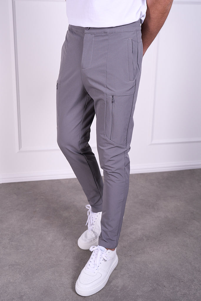 Tailored Tech Cargo Pants - Charcoal