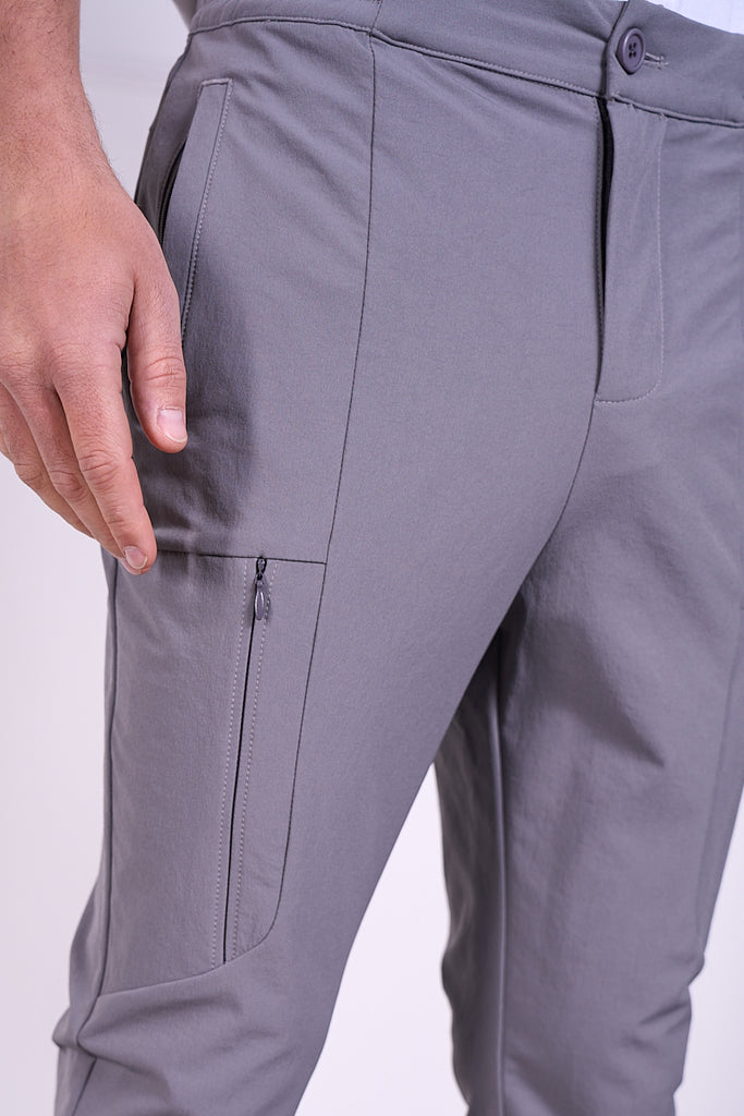 Tailored Tech Cargo Pants - Charcoal