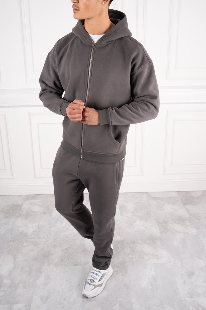 (Different leg length version) Premium Luxe Straight Leg Jogger - Charcoal