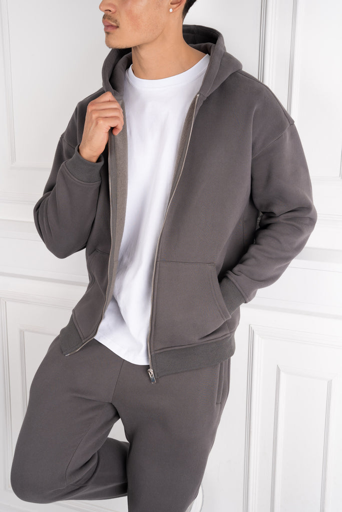 (Different leg length version) Premium Luxe Straight Leg Jogger - Charcoal