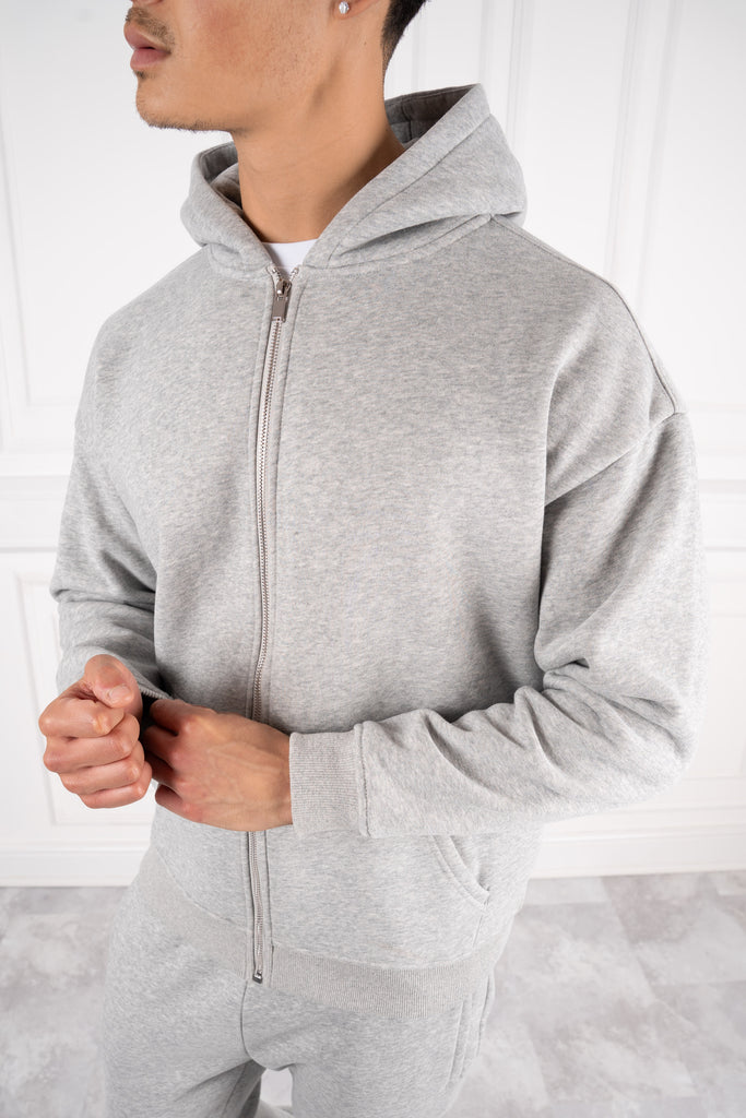 (Different leg length verison) Premium Luxe Straight Leg Jogger - Grey Marl