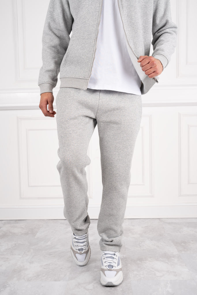 (Different leg length verison) Premium Luxe Straight Leg Jogger - Grey Marl