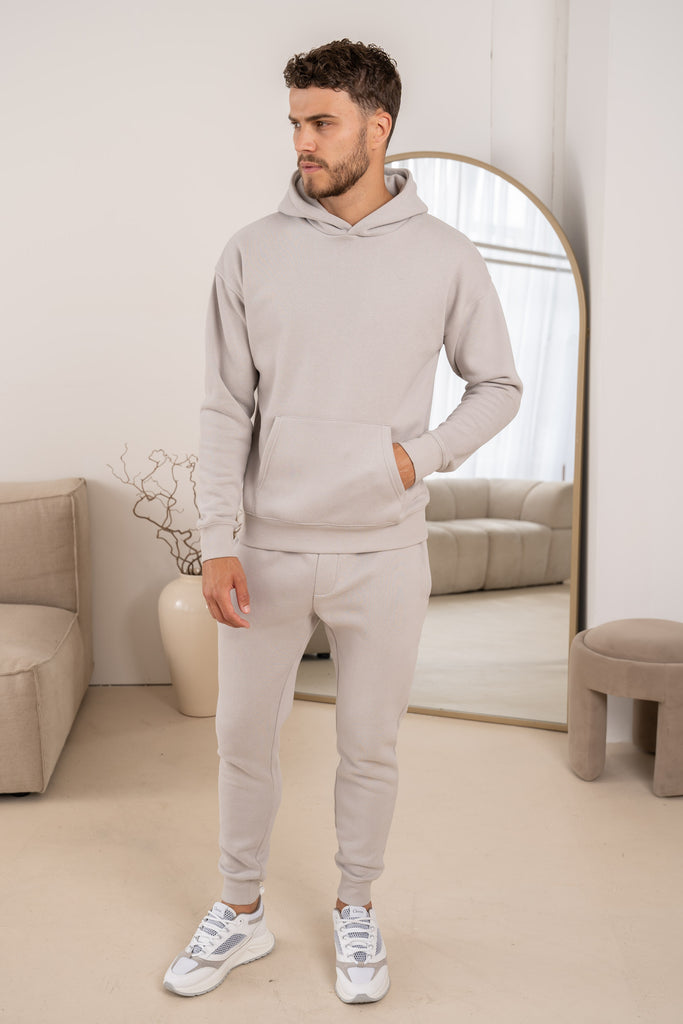 Premium Essential Tracksuit Hoodie - Light Grey