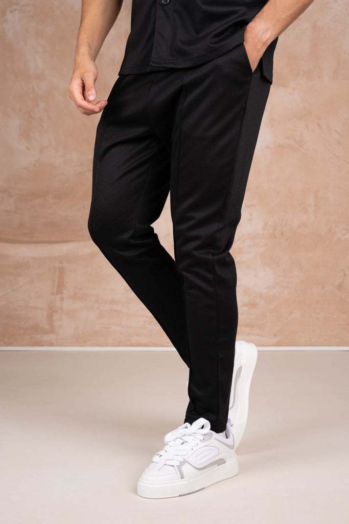Marl Pintuck Pant - Black