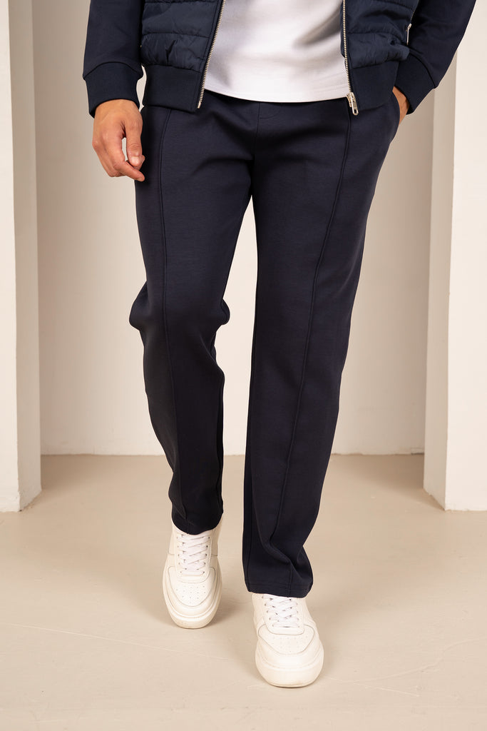 Pintuck Interlock Jogger - Navy