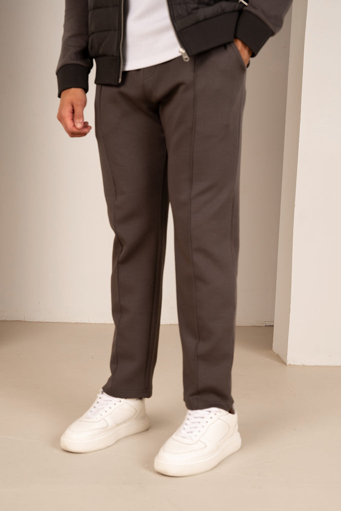 Pintuck Interlock Jogger - Charcoal