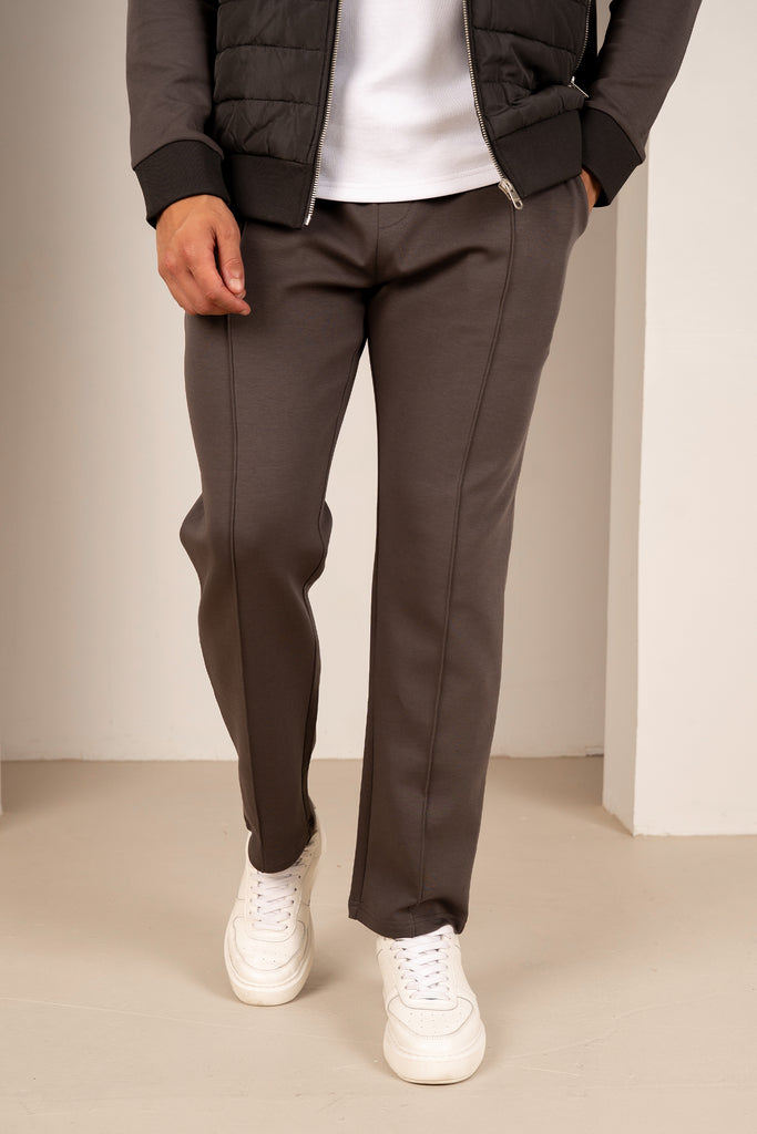 Pintuck Interlock Jogger - Charcoal