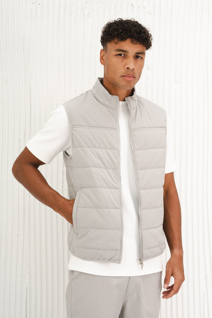 Premium Lightweight Quilted Gilet - Grey