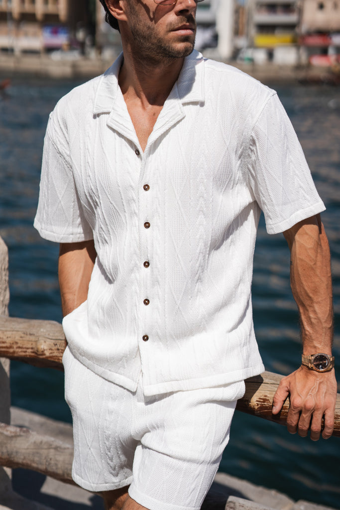 Jacquard Resort Short - Off White
