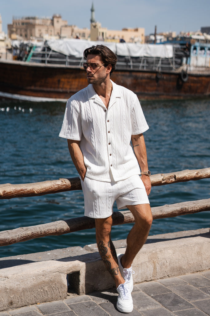 Jacquard Resort Short - Off White