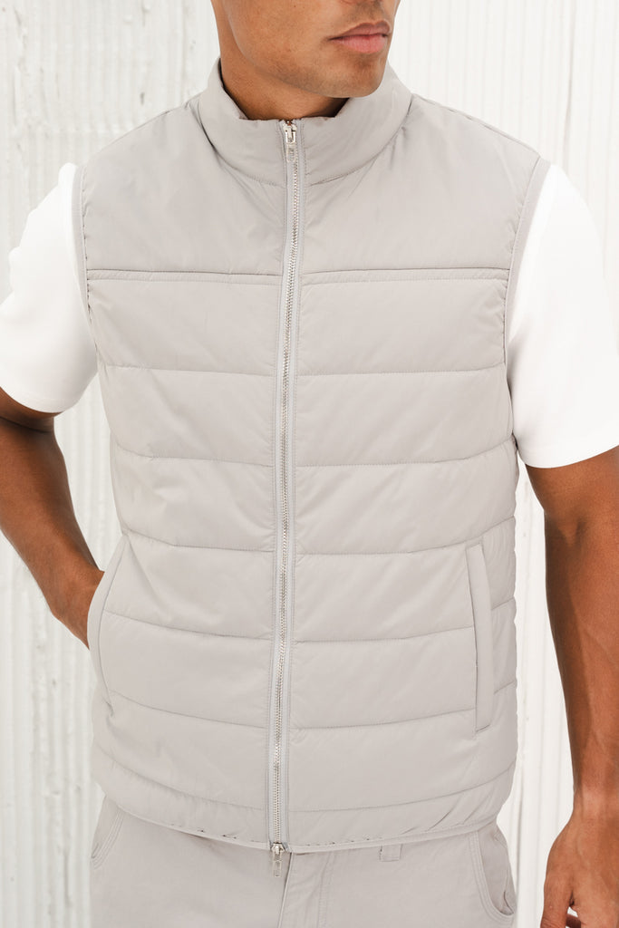 Premium Lightweight Quilted Gilet - Grey