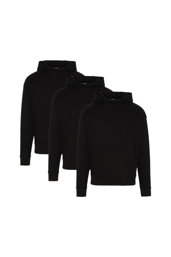 Premium Oversized Hoodie - Black - 3 Pack