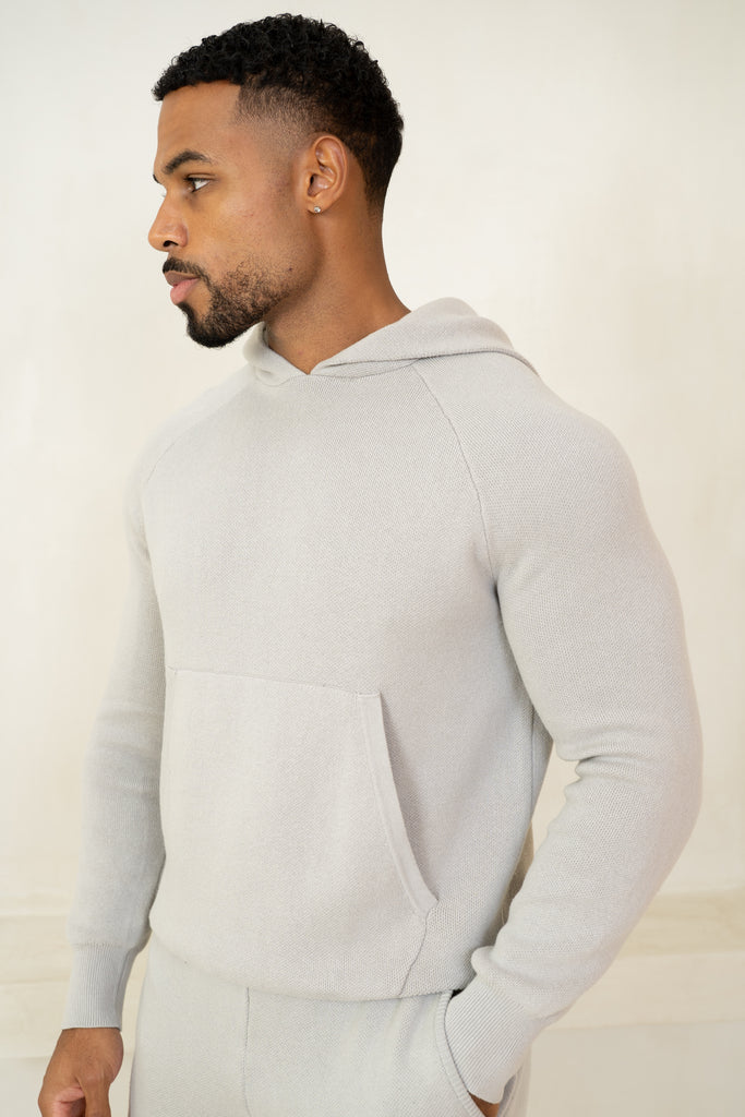 Auren Premium Knitted Hoodie - Grey