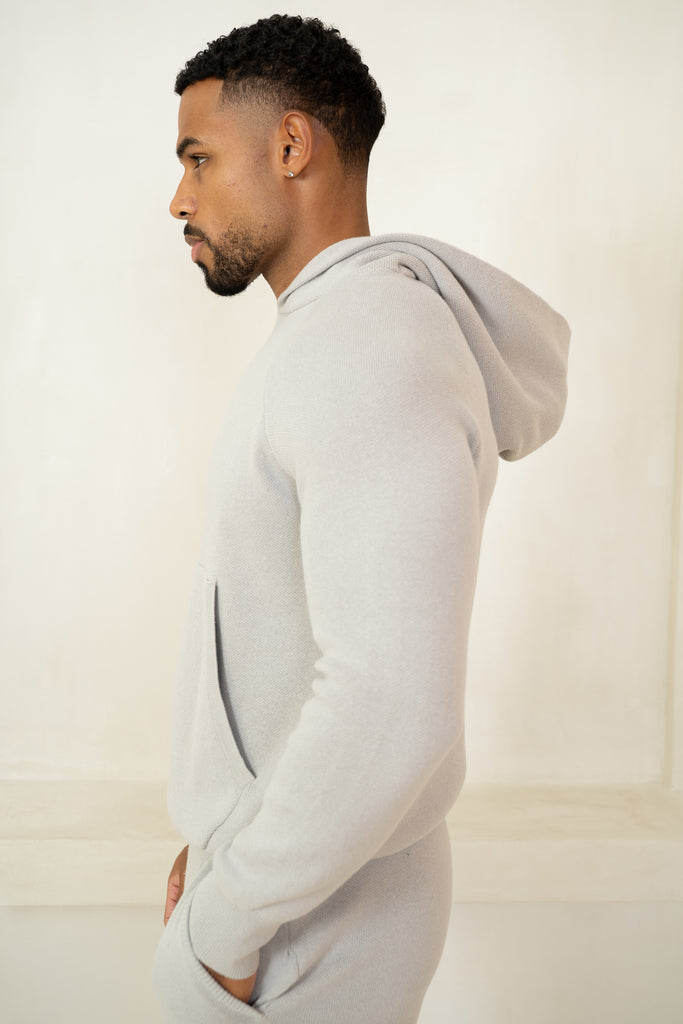 Auren Premium Knitted Hoodie - Grey