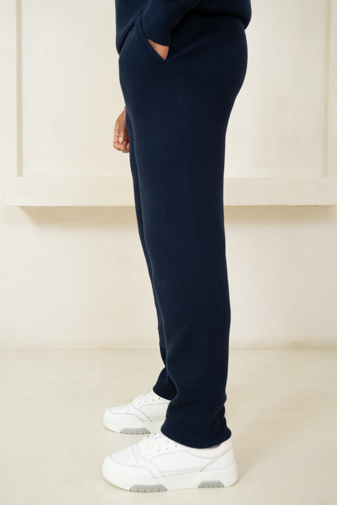 Auren Premium Knitted Joggers - Navy