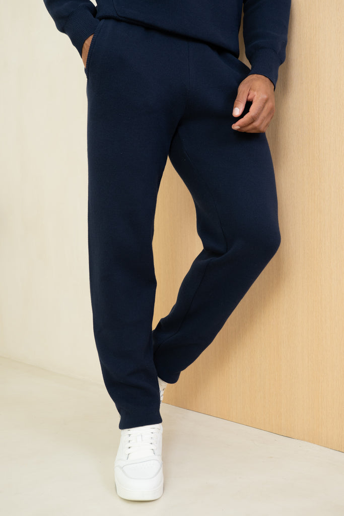 Auren Premium Knitted Joggers - Navy