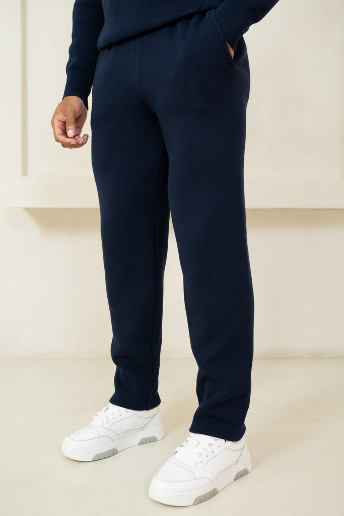 Auren Premium Knitted Joggers - Navy