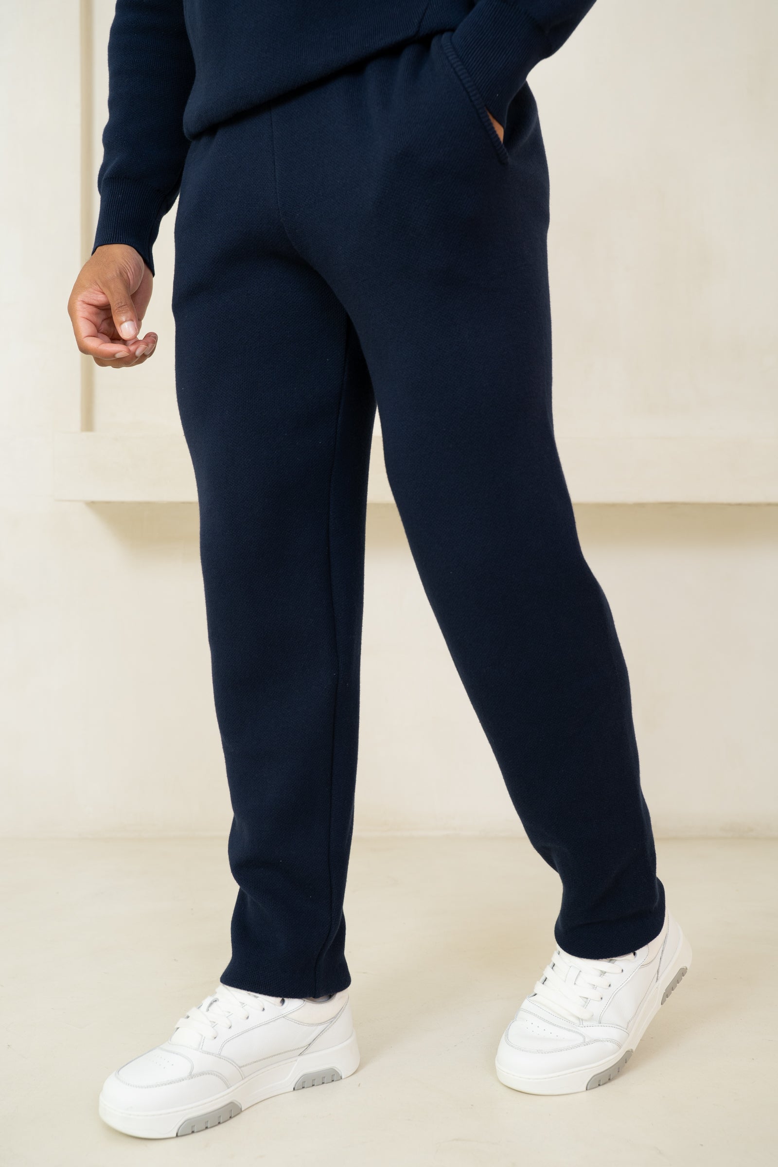 Auren Premium Knitted Joggers - Navy