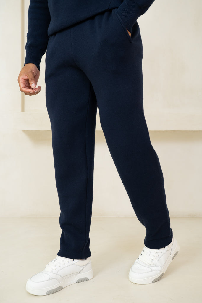 Auren Premium Knitted Joggers - Navy