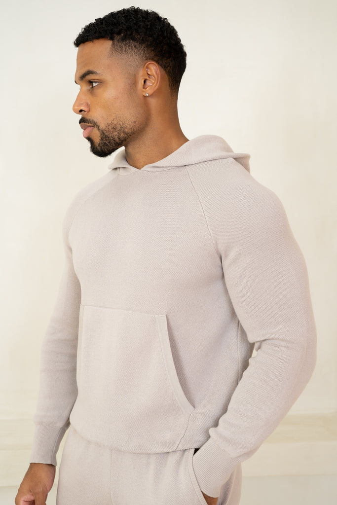 Auren Premium Knitted Hoodie - Taupe