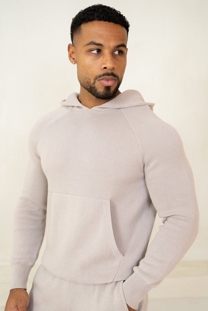 Auren Premium Knitted Hoodie - Taupe