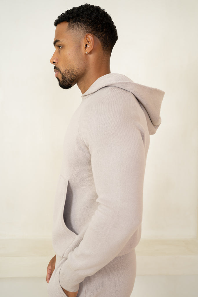Auren Premium Knitted Hoodie - Taupe