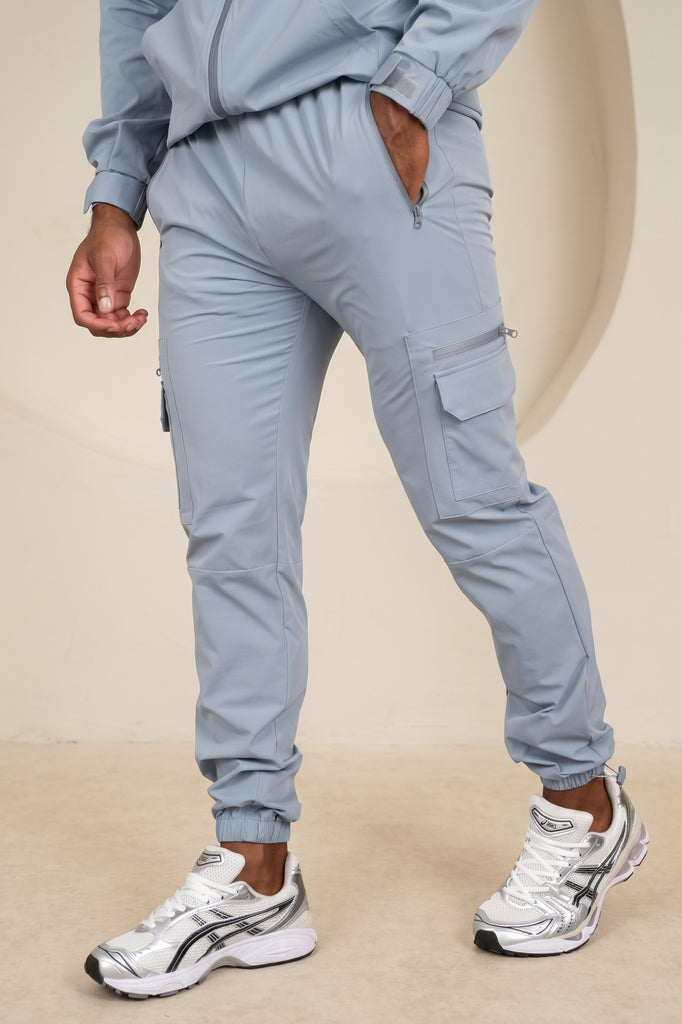 Brushed Tech Windbreaker Jacket - Pastel Blue
