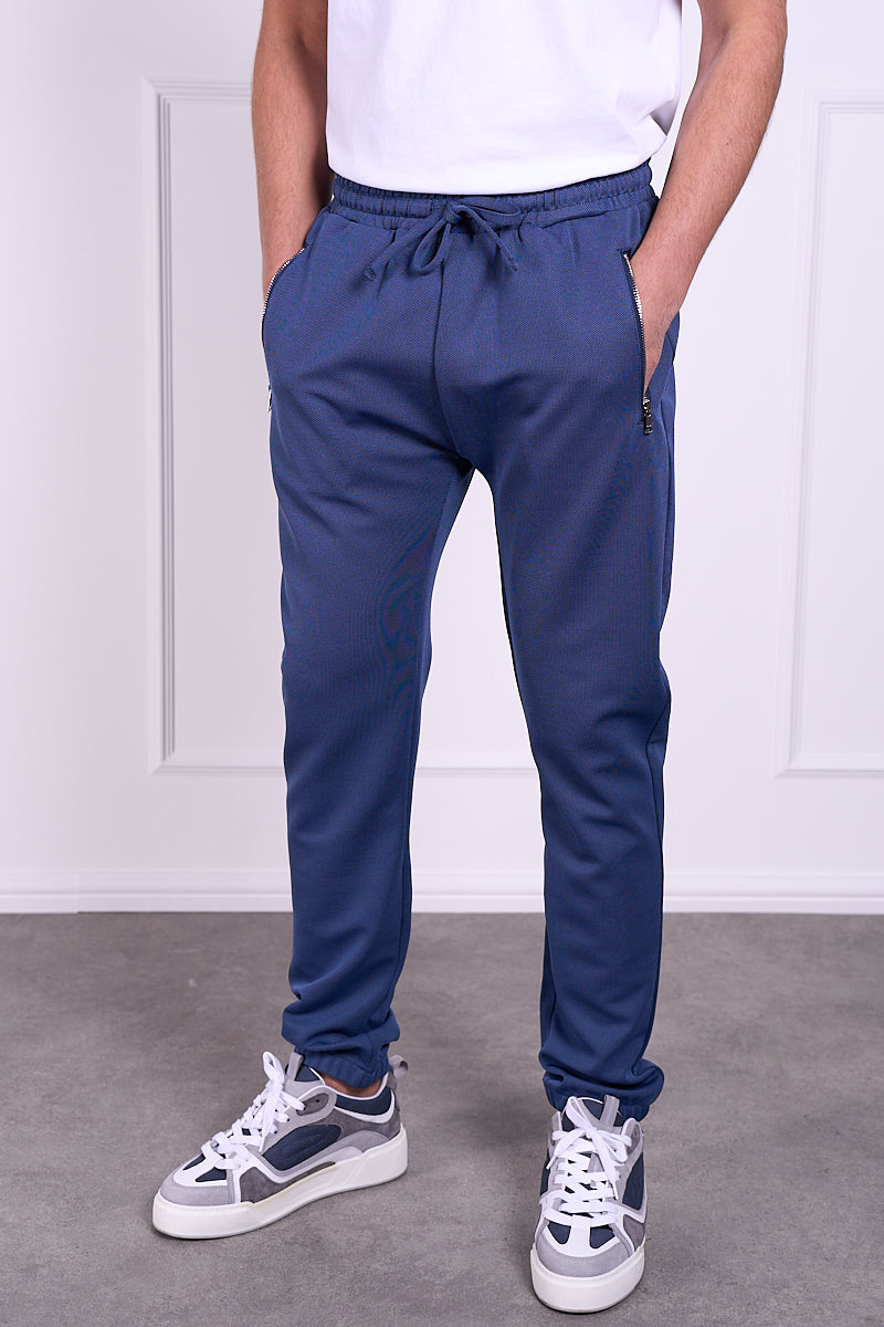 Pique Tailored Jogger - Navy