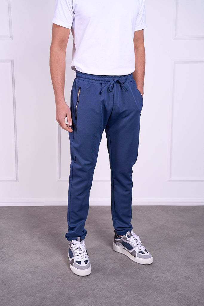 Pique Tailored Jogger - Navy