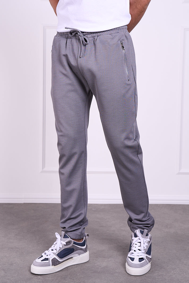 Pique Tailored Jogger - Grey