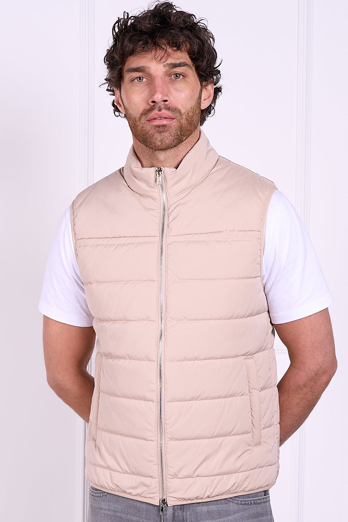 Premium Lightweight Quilted Gilet - Taupe