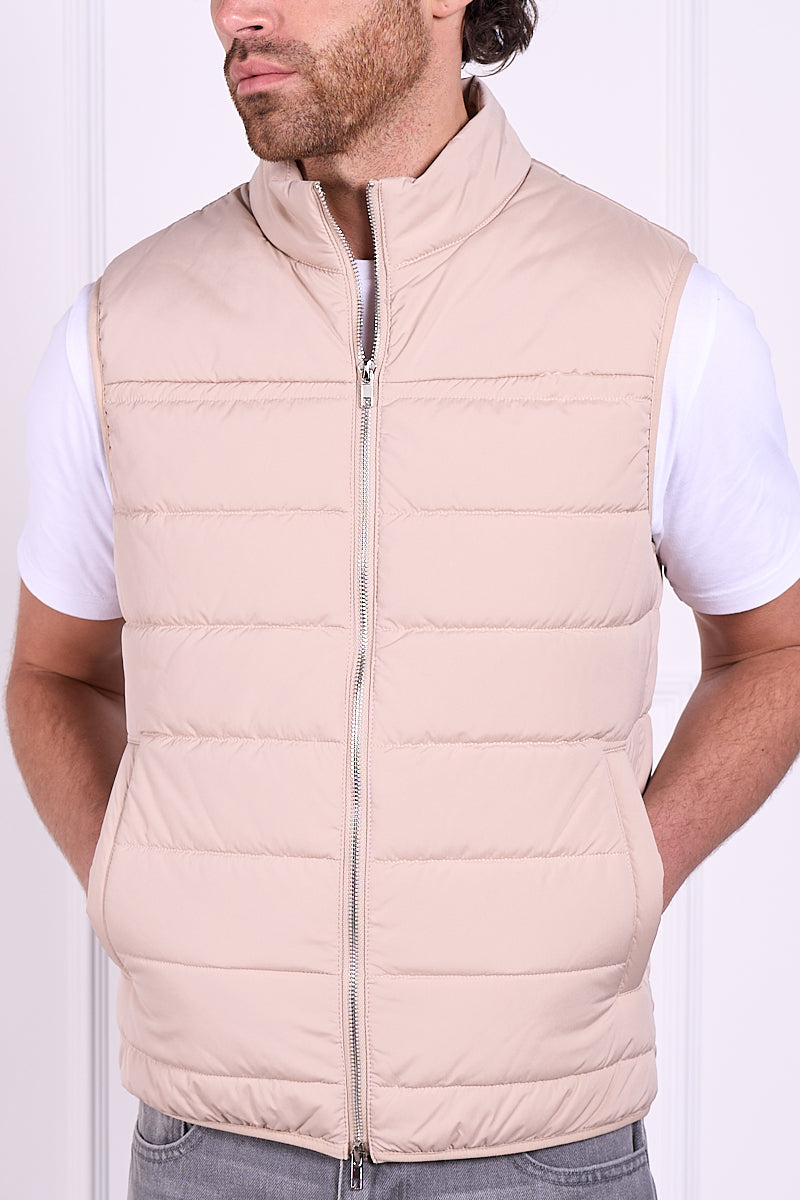 Premium Lightweight Quilted Gilet - Taupe