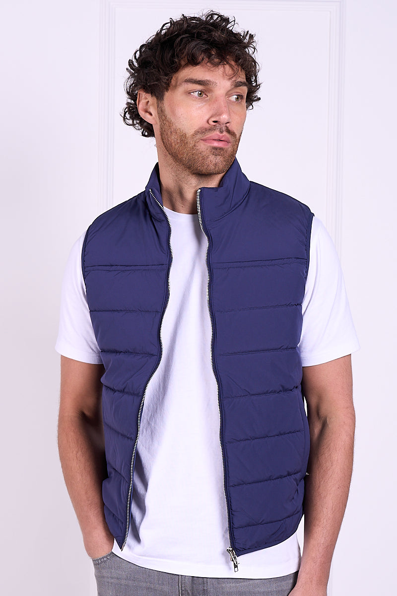 Premium Lightweight Quilted Gilet - Navy