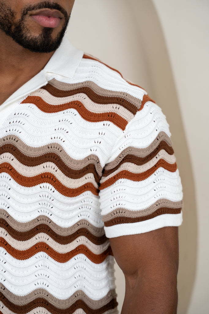 Capri Wave Resort Knitted Shirt - White