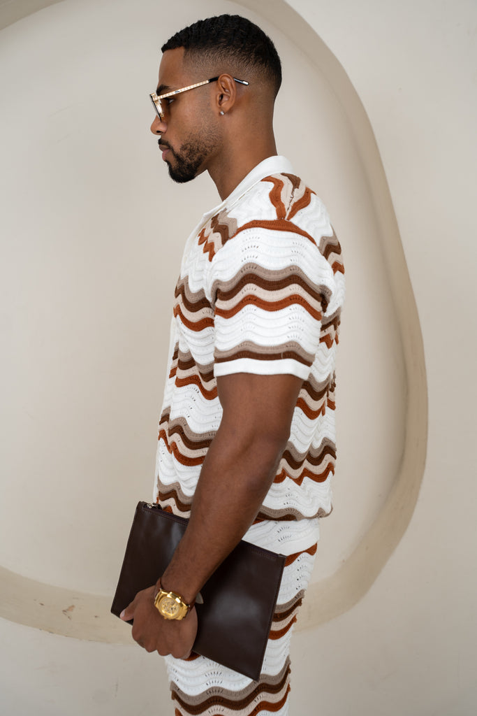 Capri Wave Resort Knitted Shirt - White
