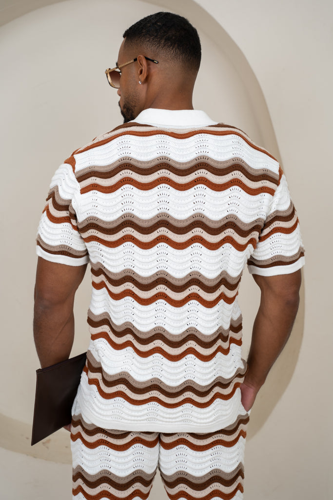 Capri Wave Resort Knitted Shirt - White
