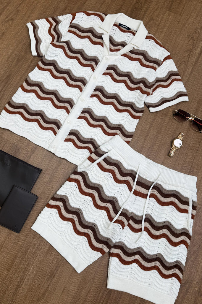 Capri Wave Resort Knitted Shirt - White