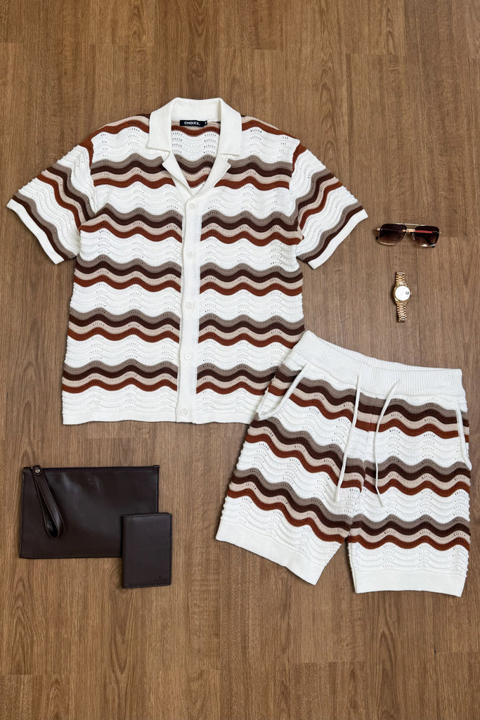 Capri Wave Knitted Short - White