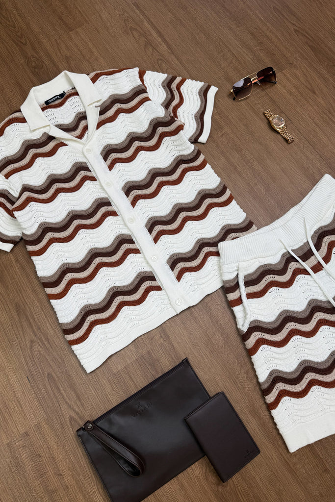 Capri Wave Resort Knitted Shirt - White