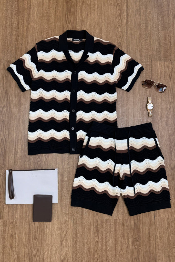 Capri Wave Knitted Short - Black