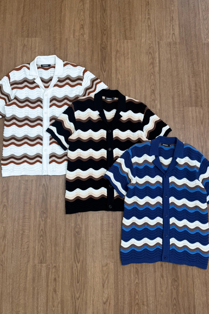 Capri Wave Resort Knitted Shirt - White