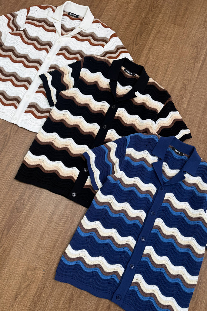 Capri Wave Resort Knitted Shirt - White