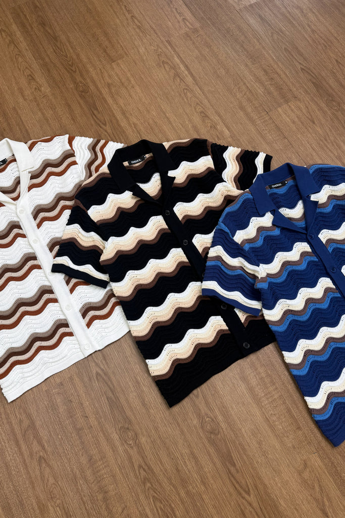 Capri Wave Resort Knitted Shirt - White