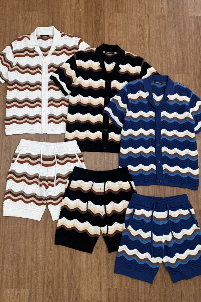 Capri Wave Knitted Short - Navy