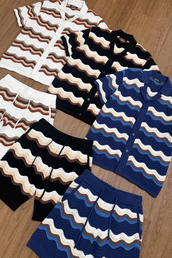 Capri Wave Knitted Short - Navy