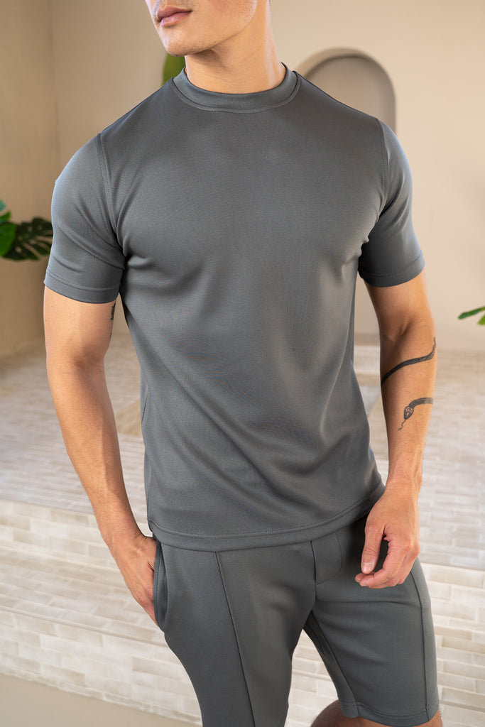 Premium Scuba Slim Fit T-Shirt - Charcoal
