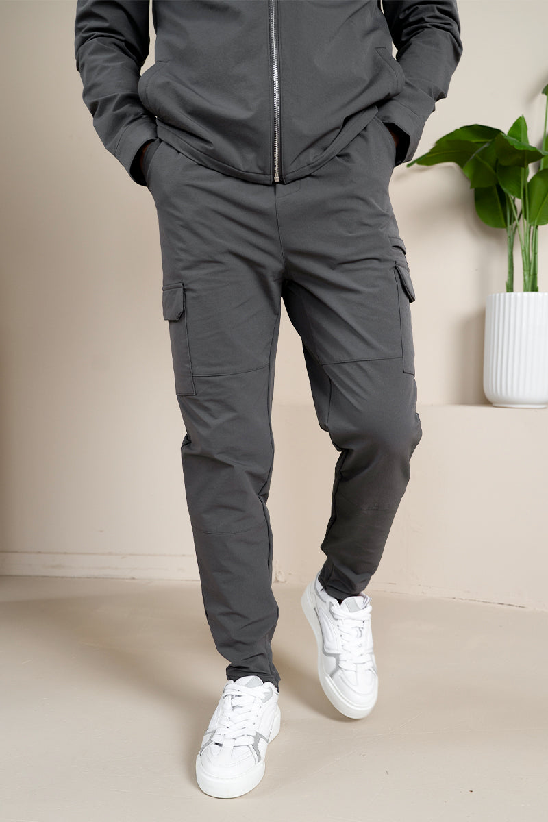 Premium Detail Cargo Pants V2 - Charcoal