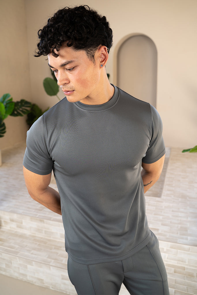 Premium Scuba Slim Fit T-Shirt - Charcoal
