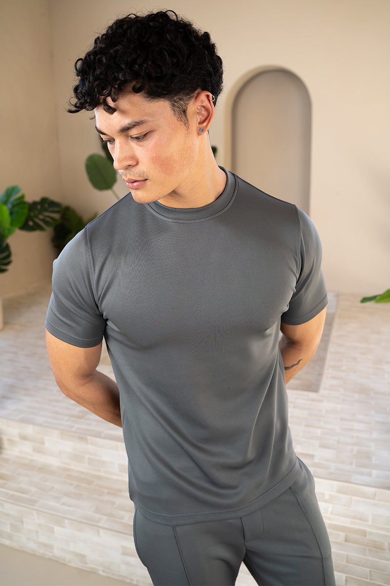 Premium Scuba Slim Fit T-Shirt - Charcoal