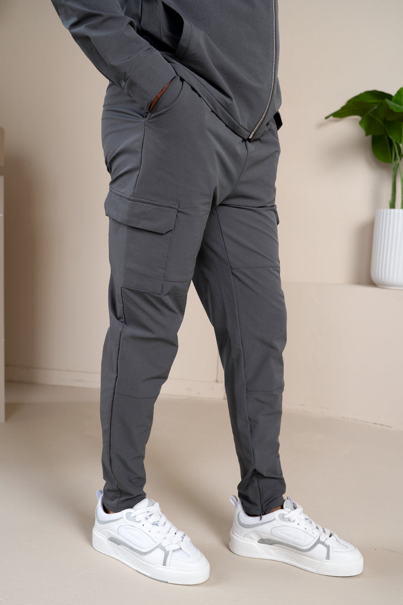 Premium Detail Cargo Pants V2 - Charcoal